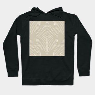 Skeleton leaf in taupe and off white Hoodie